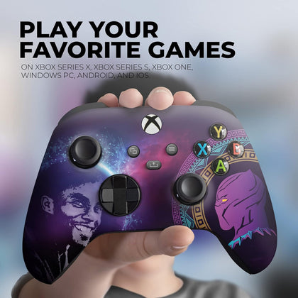 Custom Xbox Controller - Black Panther | Rush Controller Modded Front Print Only