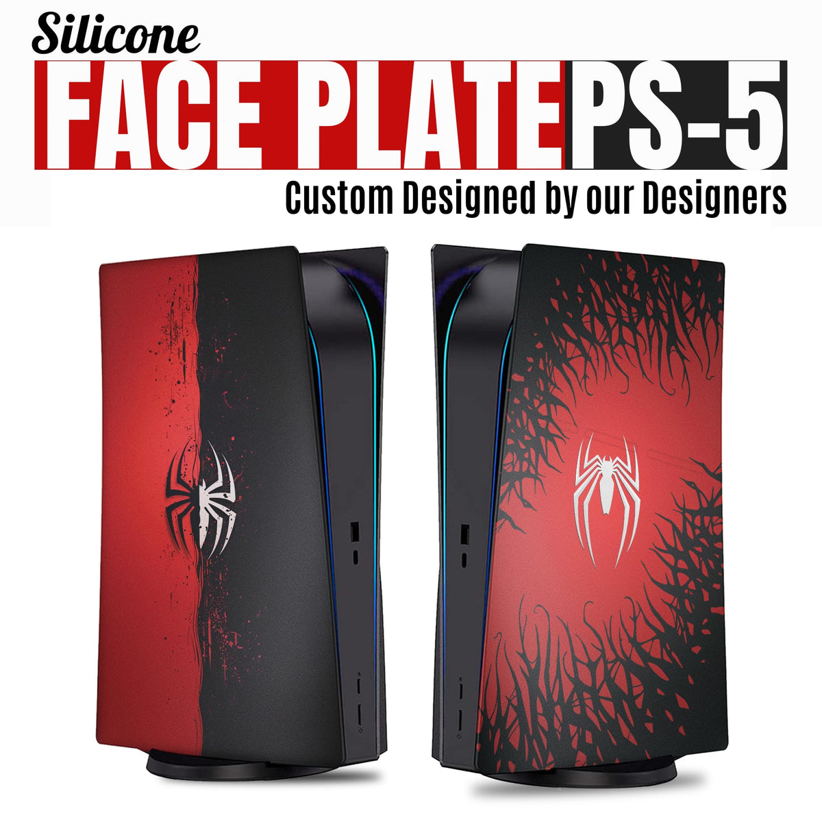 PS5 Console Cover - Spider-Man Inspired | Rush Controller Plates Only