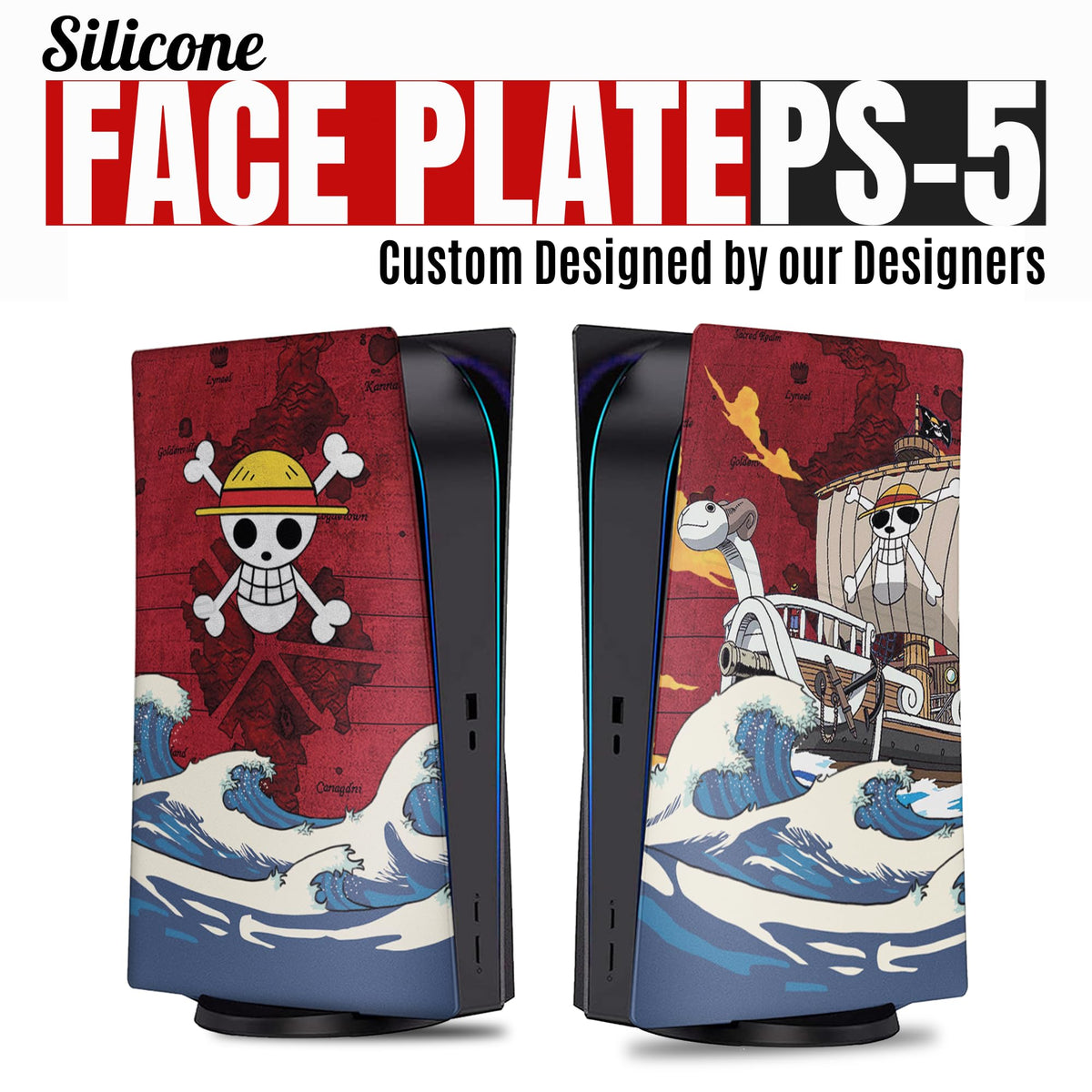 PS5 Console Cover - One Piece Silicone | Rush Controller Plates Only