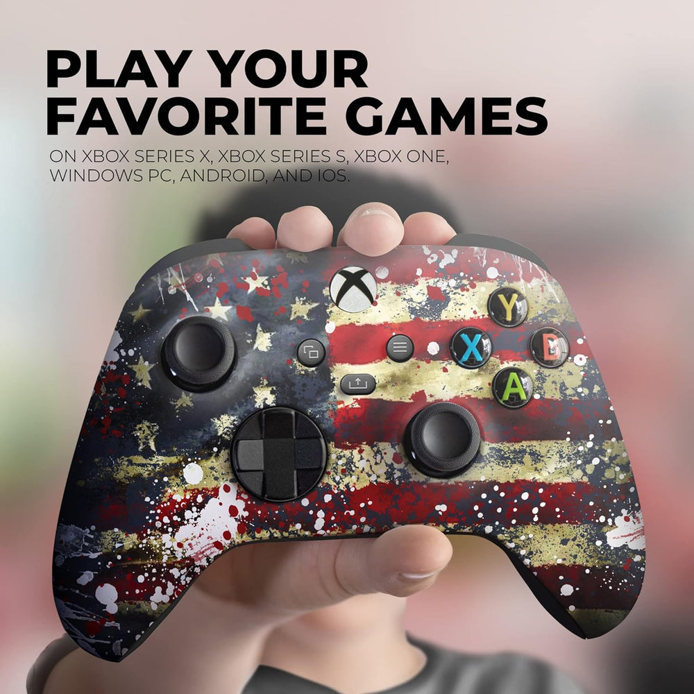 Custom Xbox Controller - Tattered Flag | Rush Controller Modded Front Print Only