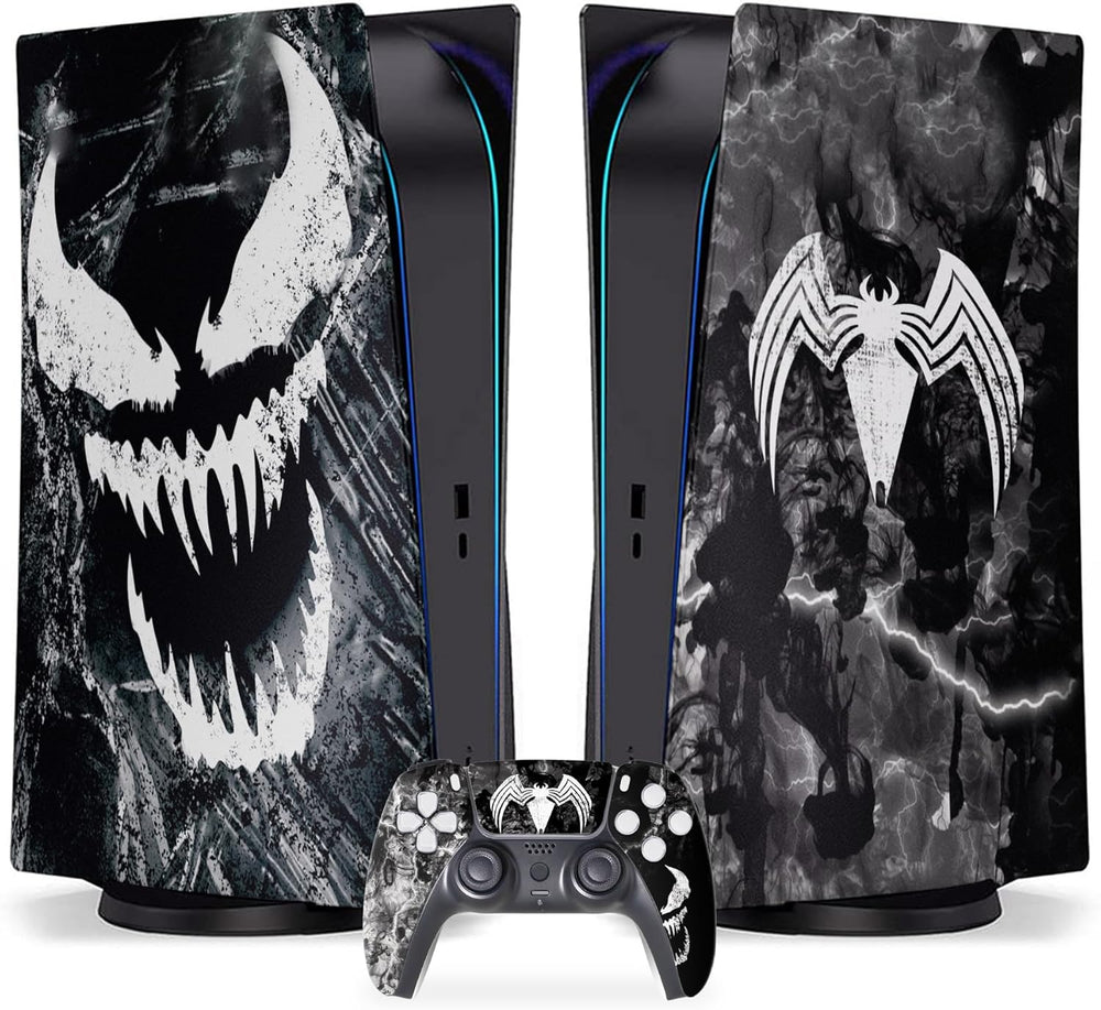 PS5 Console Cover - Venom Design | Rush Controller Plates & Control Skin Cover