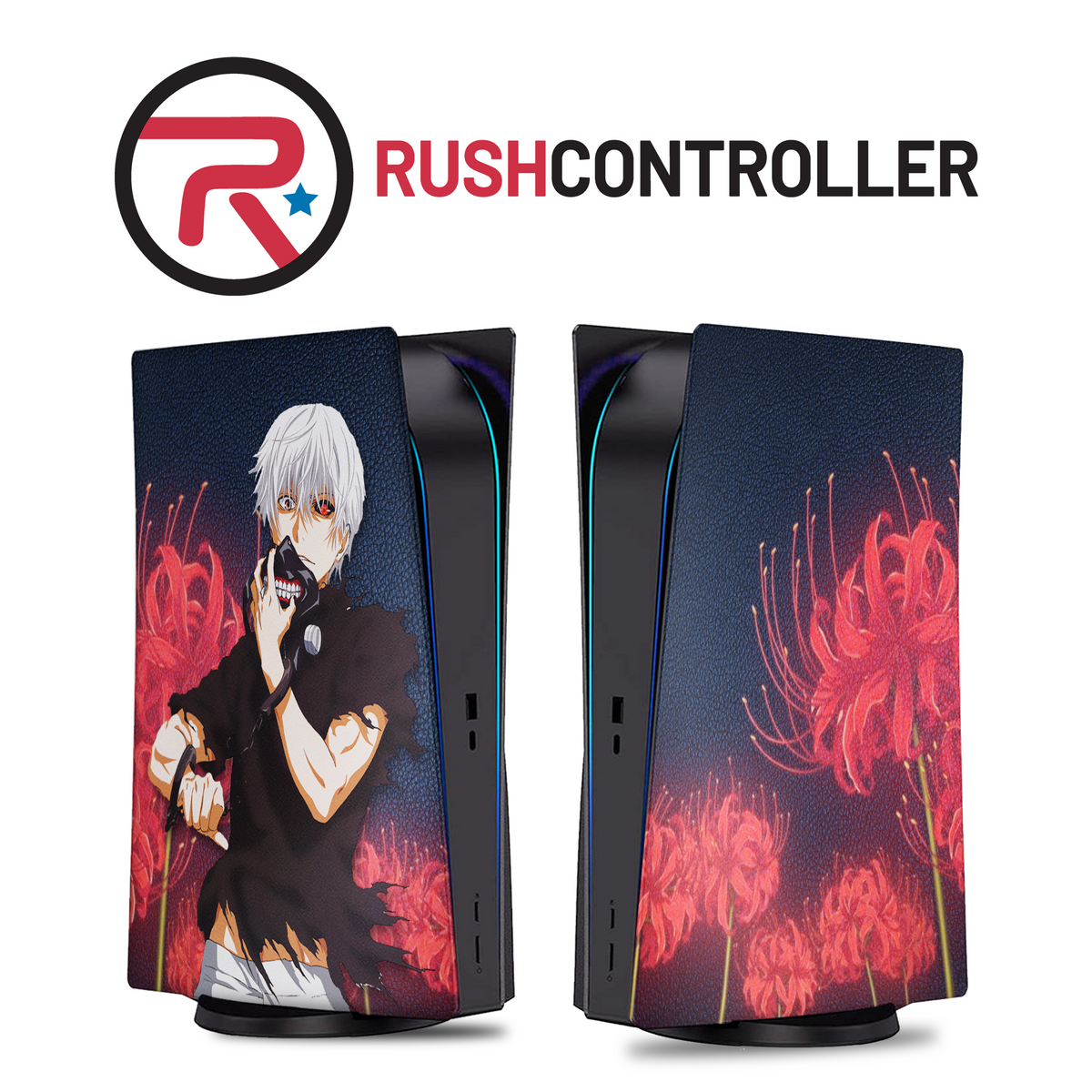 PS5 Console Cover - Tokyo Ghoul Design | Rush Controller Plates Only