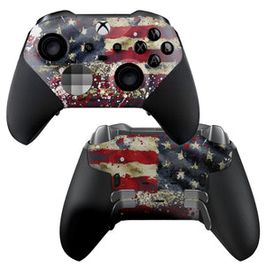 Xbox Elite Controller - Tattered Flag | Rush Controller SERIES 2- Front & Back Print