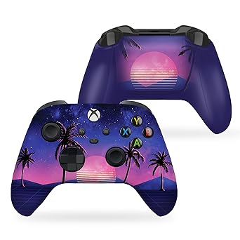 Custom Xbox Controller - Vaporwave Grid | Rush Controller