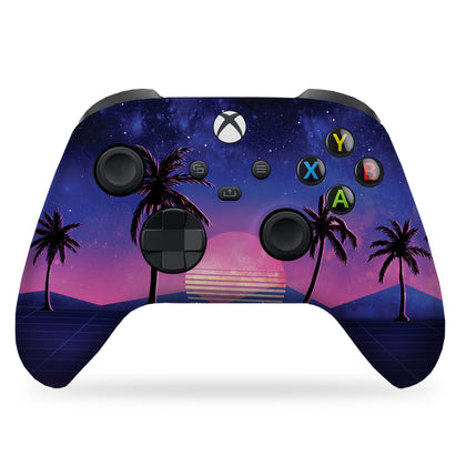 Custom Xbox Controller - Vaporwave Grid | Rush Controller Non- Modded Front Print Only