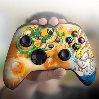 Custom Xbox Controller - Dragon Ball Goku | Rush Controller Modded Front Print Only