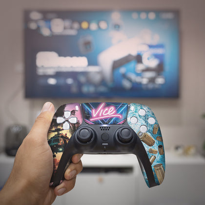 Custom PS5 Controller - GTA 6 Vice | Rush Controller Non-modded Front design