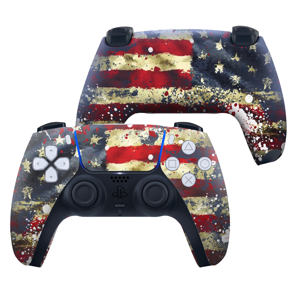 Custom PS5 Controller - Tattered Flag | Rush Controller