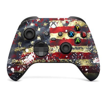 Custom Xbox Controller - Tattered Flag | Rush Controller Non- Modded Front Print Only