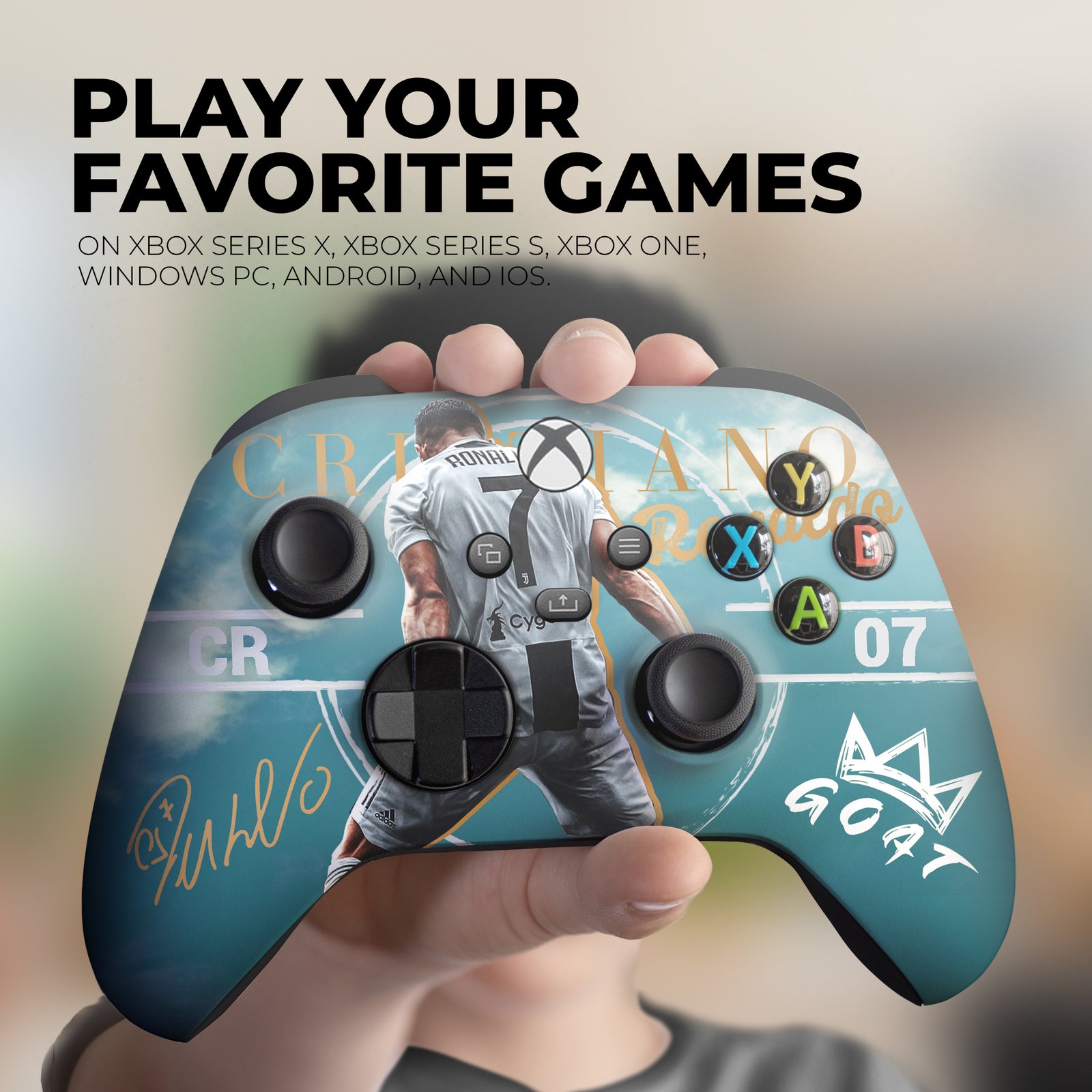 Custom Xbox Controller - Ronaldo | Rush Controller Modded Front Print Only