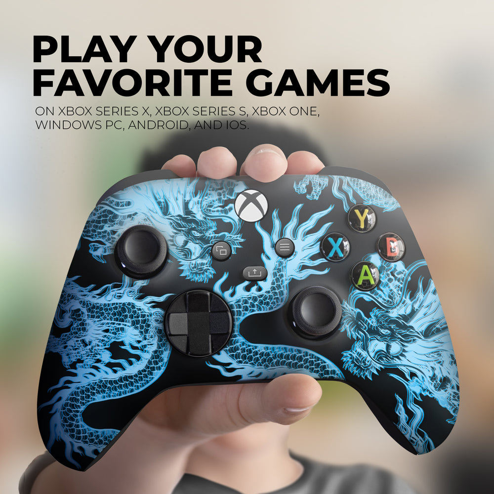 Custom Xbox Controller - Neon Dragon | Rush Controller Modded Front Print Only