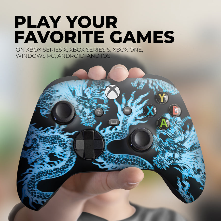 Neon Dragon Xbox Series X/S Controller Modded Front Print Only