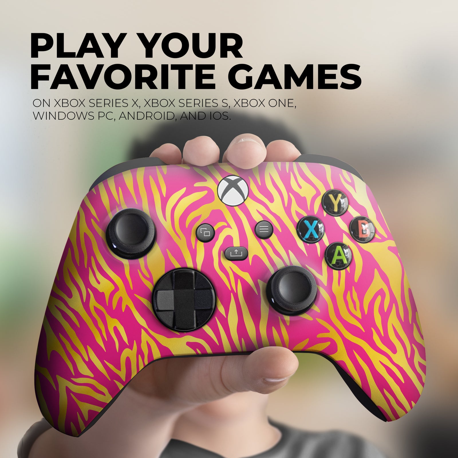 Custom Xbox Controller - Nobility Tiger | Rush Controller Modded Front Print