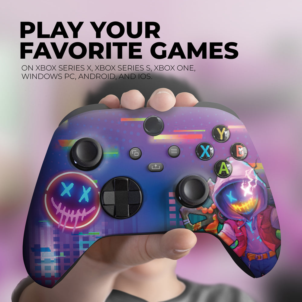 Custom Xbox Controller - Neon Abyss | Rush Controller Modded Front Print Only