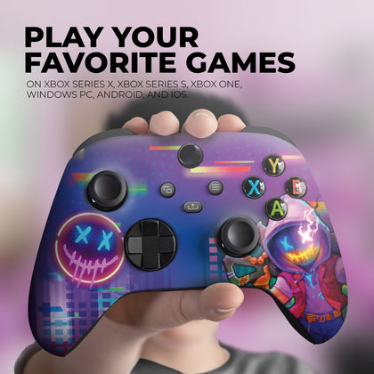 Custom Xbox Controller - Neon Abyss | Rush Controller Modded Front Print Only