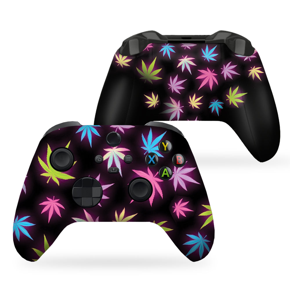 Custom Xbox Controller - Neon Weed | Rush Controller