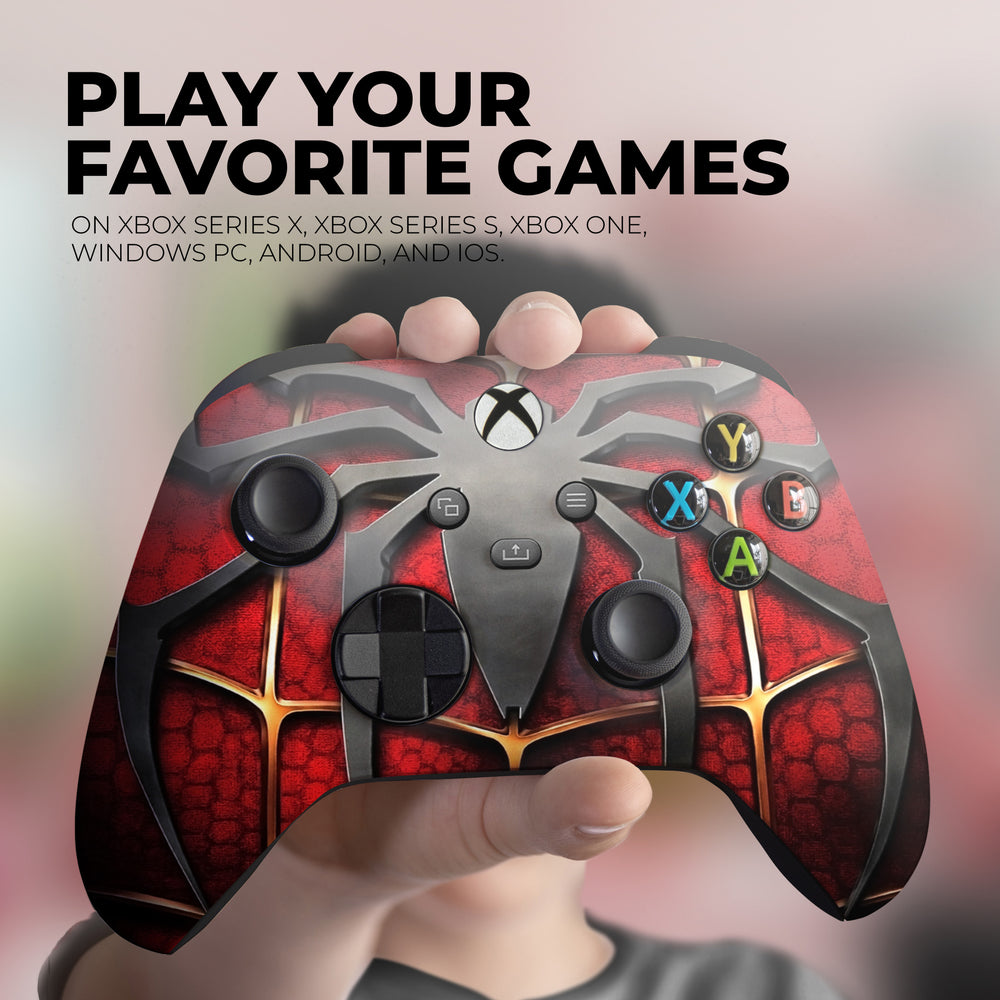 Custom Xbox Controller - Spider-Man Red | Rush Controller Modded Front Print Only