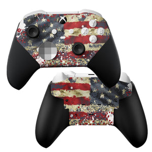 Xbox Elite Controller - Tattered Flag | Rush Controller CORE- Front & Back Print