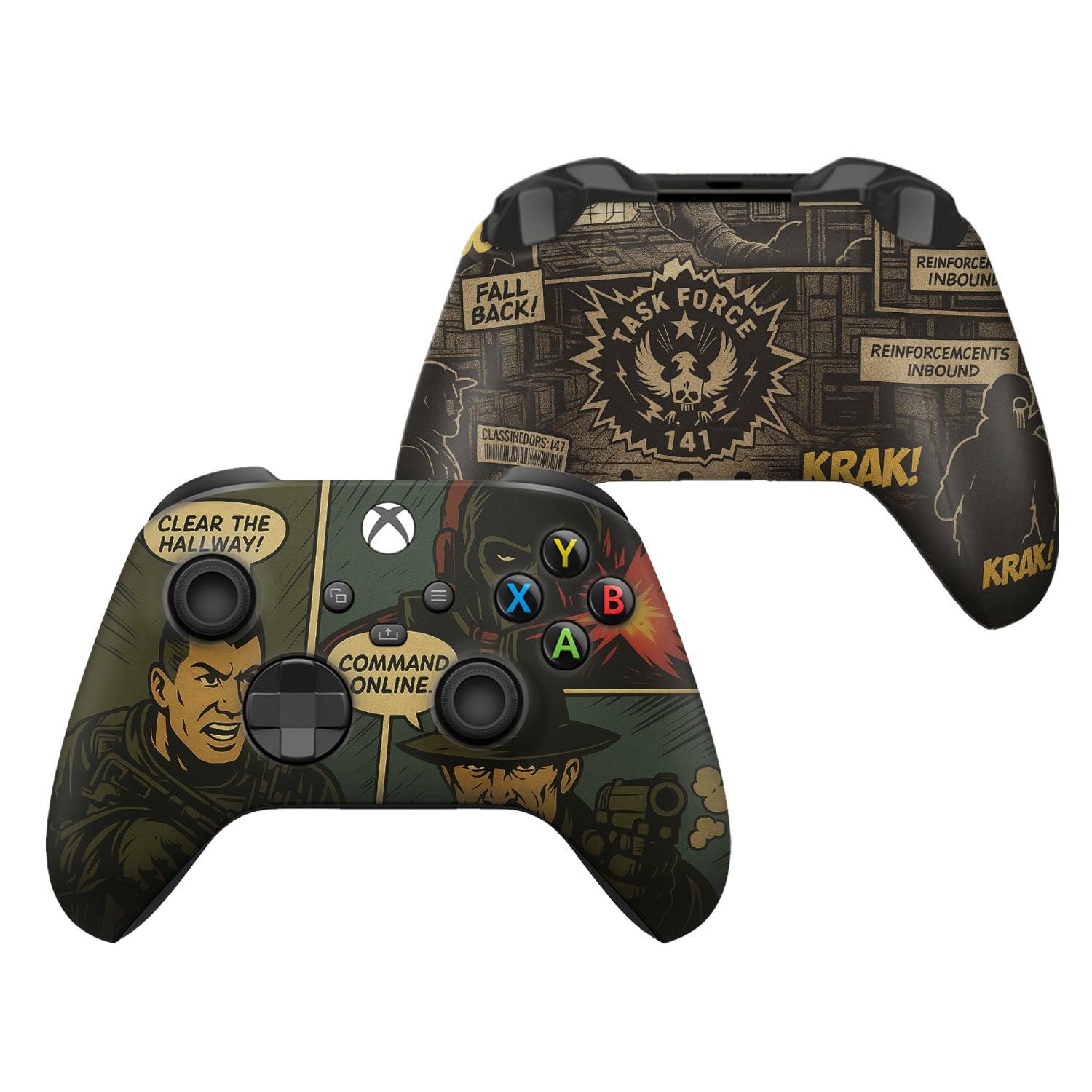 COD Comic Inspired Xbox Series X/S Controller Modded Front & Back Print