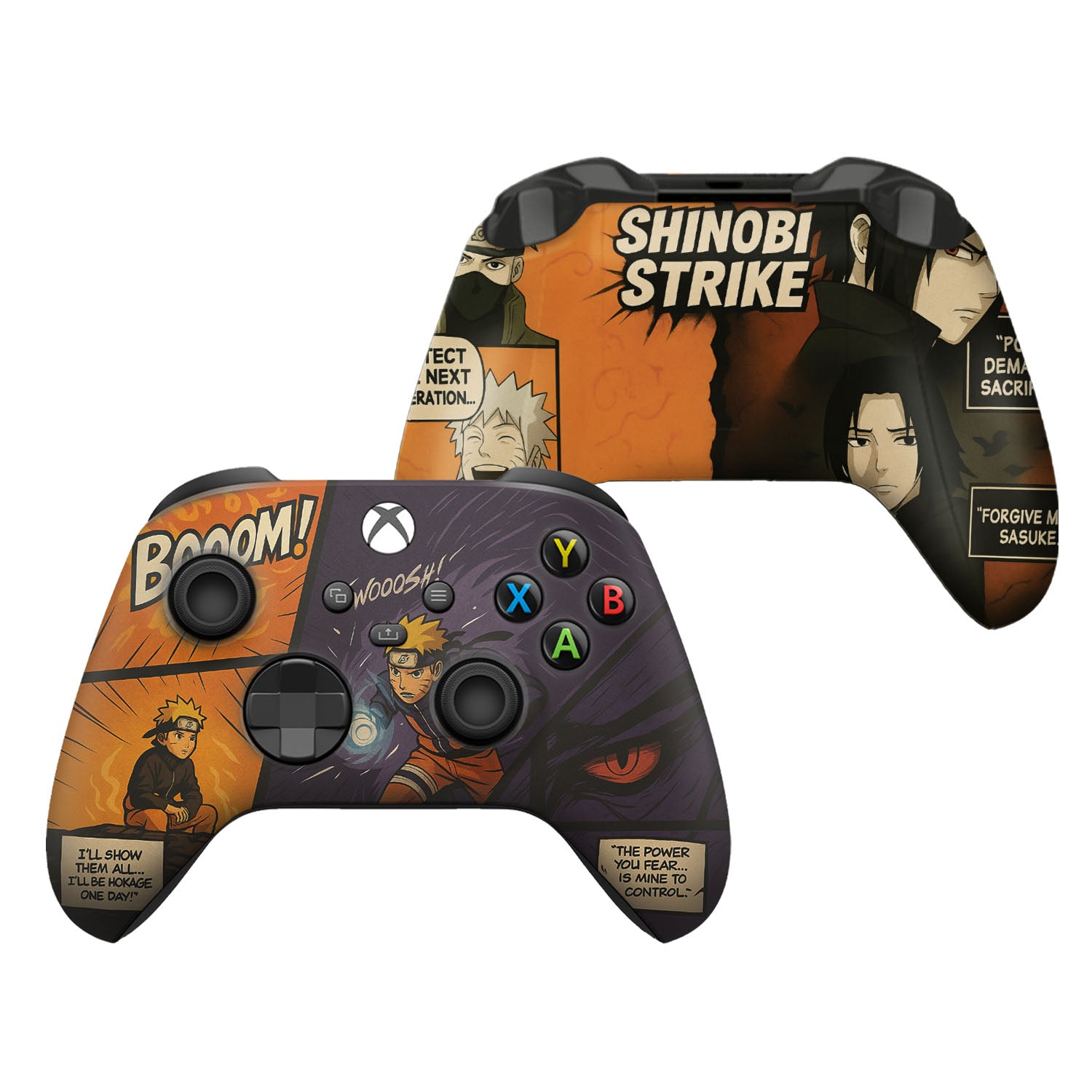 Naruto Comic Inspired Xbox Series X/S Controller Modded Front & Back Print